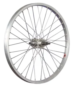 20 Zoll Hinterrad Büchel Alufelge / Schraubkranznabe 5/8-fach - Silber