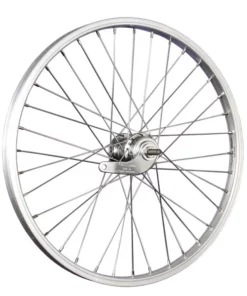 20 Zoll Hinterrad Büchel Alufelge / Velosteel Alu Rücktrittnabe - Silber
