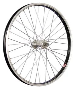 20 Zoll Vorderrad Büchel Alufelge / Aluminium Nabe Vollachse - Schwarz