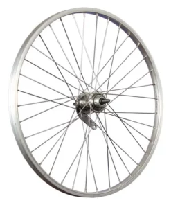 24 Zoll Hinterrad Büchel Alufelge / Velosteel Rücktrittnabe - Silber
