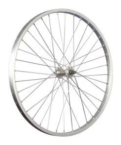 24 Zoll Vorderrad Büchel Alufelge / Alu Nabe Vollachse - Silber