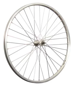 26 Zoll Vorderrad Schürmann Yak19 Hohlkammerfelge / Vollachse - Silber
