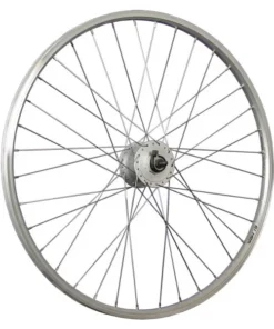 26 Zoll Vorderrad Schürmann Yak19 / Shimano Nabendynamo DH-C3000 - Silber