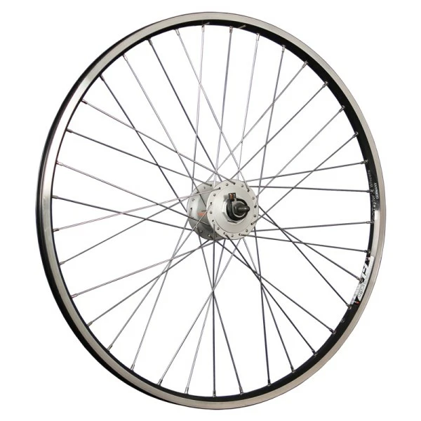 26 Zoll Vorderrad Ryde Zac19 / Shimano Nabendynamo DH-C3000-3N - Schwarz 3 26 Zoll Vorderrad Ryde Zac19 / Shimano Nabendynamo DH-C3000-3N - Schwarz