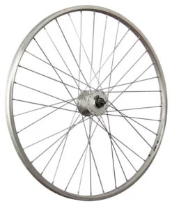 28 Zoll Vorderrad Alu Hohlkammerfelge YAK19 / Shimano DH-C3000 Nabendynamo - Silber