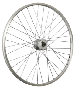 28 Zoll Vorderrad Hohlkammerfelge Ryde ZAC19 / Shimano Nabendynamo - Silber
