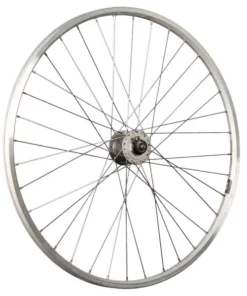 28 Zoll Fahrrad Vorderrad Felge Shimano T4000 1,5 W Nabendynamo Silber