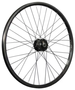 26 Zoll Vorderrad Ryde Zac2000 Geöst Shimano 6 Loch Disc Nabendynamo Schwarz QR