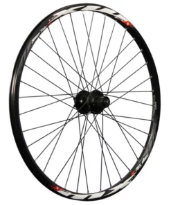 26 Zoll Laufrad Hinterrad Mach1 MX Hohlkammer Geöst Shimano FH-M475 Disc 6L Schwarz
