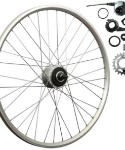 28 Zoll Fahrrad Hinterrad Hohlkammer Geöst Shimano Nexus 8 Gang Disc Silber
