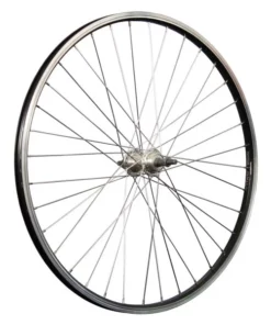 26 Zoll Fahrrad Hinterrad Hohlkammer Vollachse Schraubkranz Schwarz