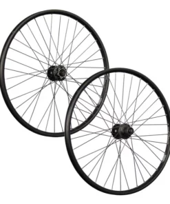 26 Zoll Laufradsatz Hohlkammer Geöst Shimano M475 6 Loch Disc 7-11 Fach Schwarz