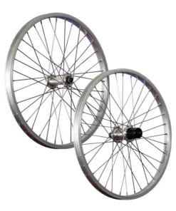 20 Zoll Laufradsatz Büchel Aluminiumfelge Shimano TX500 7-11 Fach Silber