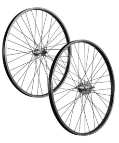 26 Zoll Laufradsatz Büchel Kastenfelge Fahrrad Alunaben Vollachse RBN Schwarz