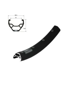 Felgenring Taurus 19 Disc 26 Zoll Hohlkammer Schwarz 32 Loch 559-19