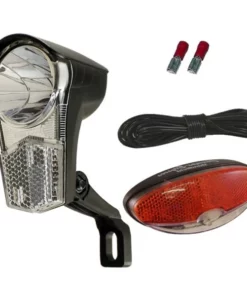 Büchel Fahrrad LED Lichtset Scheinwerfer Rücklicht Für Nabendynamo 15 LUX