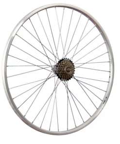 28 Zoll Hinterrad YAK19 / 6fach Shimano Schraubkranz - Silber