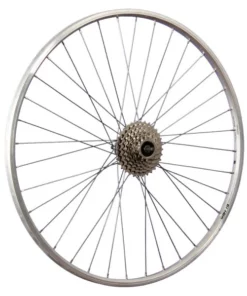 28 Zoll Hinterrad Felge YAK19 / 8 Fach Schraubkranz - Silber