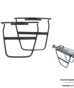 Fahrrad Packtaschenhalter ACR-S149 Für Gepäckträger Aluminuim Schwarz