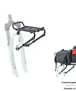 Fahrrad Gepäckträger ACR-30 Vorn Aluminium Gabelmontage 5Kg Schwarz