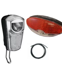 Fahrrad Led Lichtset 35 Lux Marwi Hilux Champs Elysees Für Nabendynamo / Kabel