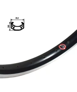 Büchel Felgenring 24 Zoll Hohlkammer Verstärkt Cargo Last Schwarz 36 Loch 507-19