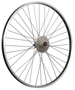 28 Zoll Fahrrad Hinterrad Aluminiumfelge Mit 8 Fach Schraubkranz Schwarz