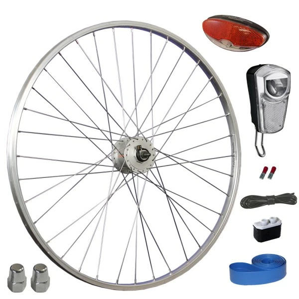 Taylor Wheels 28 Zoll Fahrrad Vorderrad Mit Shimano Nabendynamo LED Lichtset 3 Taylor Wheels 28 Zoll Fahrrad Vorderrad Mit Shimano Nabendynamo LED Lichtset