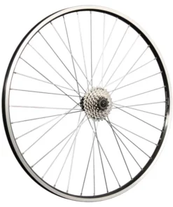 28 Zoll Laufrad Hinterrad Hohlkammer Shimano TX500 Schwarz 7 Fach Kassette