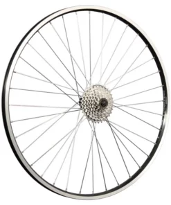 28 Zoll Laufrad Hinterrad Hohlkammer Shimano Tourney TX500 Schwarz 8 Fach Kassette