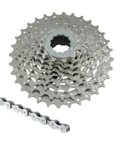 Fahrrad Verschleißset Shimano Kassette CH-HG400 9 Fach Kette HG53 Komplettset