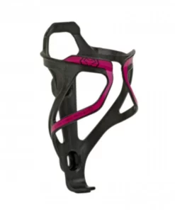 Fahrrad Flaschenhalter ACP-X26 Carbon 29 Gramm Schwarz / Pink