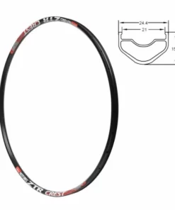 Fahrrad Felge 27,5 Zoll NoTubes ZTR Crest Hohlkammer Disc 32 Loch 584-21 Schwarz