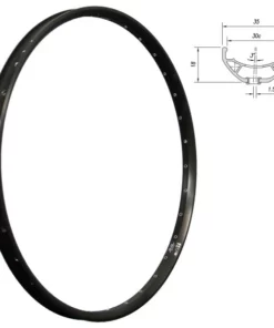 Fahrrad Felge 27,5 Zoll Mach1 Trucky 30 Hohlkammer Disc 32 Loch 584-30 Schwarz